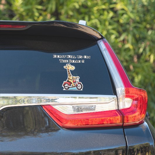 バイクに乗った漫画のキリン。 シール (車体側面)