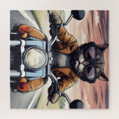 バイクに乗った猫 ジグソーパズル (横)