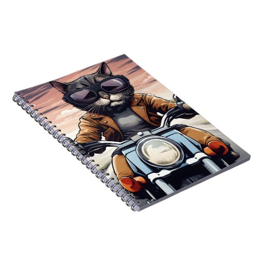 バイクに乗った猫 ノートブック (右側)