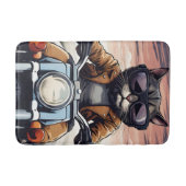 バイクに乗った猫 バスマット (正面)