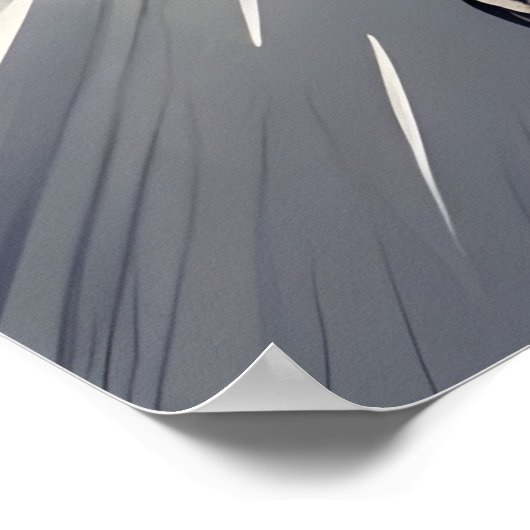 バイクに乗った猫 ポスター (角)