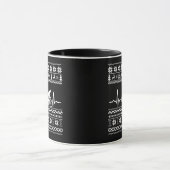 バイクに乗った醜いメリークリスマスセーター マグカップ (中央)