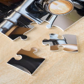 バイクに乗ったTレックス恐竜のバイク乗り ジグソーパズル (側面)