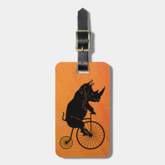 バイクに乗っているサイ ラゲッジタグ