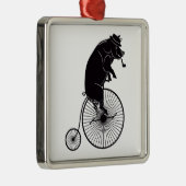 バイクに乗っているブタ メタルオーナメント (右)