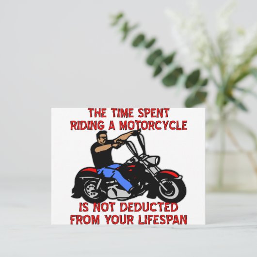 バイクに乗って過ごした時間は差し引かれない ポストカード (スタンド正面)