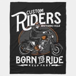 バイクに乗るために生まれた フリースブランケット