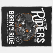 バイクに乗るために生まれた フリースブランケット (正面(横))