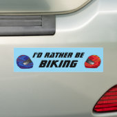 バイクに乗るのが好きな人へ 自転車に乗っていたい バンパーステッカー (車上)