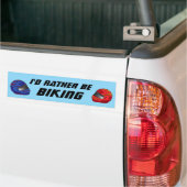 バイクに乗るのが好きな人へ 自転車に乗っていたい バンパーステッカー (トラック上)