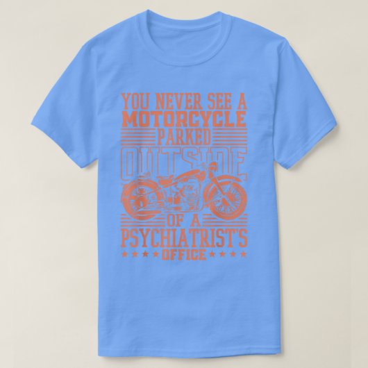 バイクに乗るオートバイライダー241 Tシャツ (デザイン正面)