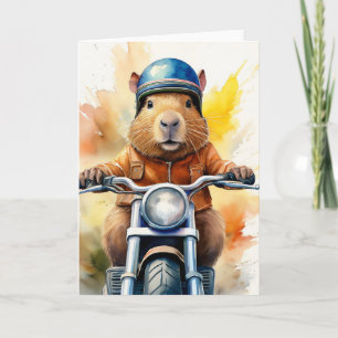 バイクに乗るカピバラ カード
