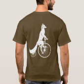 バイクに乗るキツネのシルエット Tシャツ (裏面)