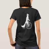バイクに乗るキツネのシルエット Tシャツ (裏面)