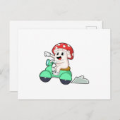 バイクに乗るキノコ.PNG ポストカード (正面/裏面)