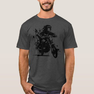 バイクに乗るサル Tシャツ