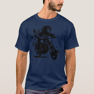 バイクに乗るサル Tシャツ