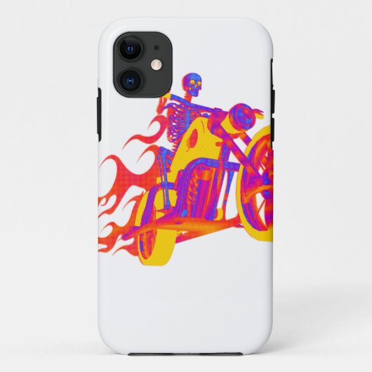 バイクに乗るスケルトン Case-Mate iPhoneケース (裏面)
