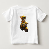 バイクに乗るドリーミーキャットベビーTシャツ ベビーTシャツ (裏面)