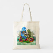 バイクに乗るノーム トートバッグ (裏面)