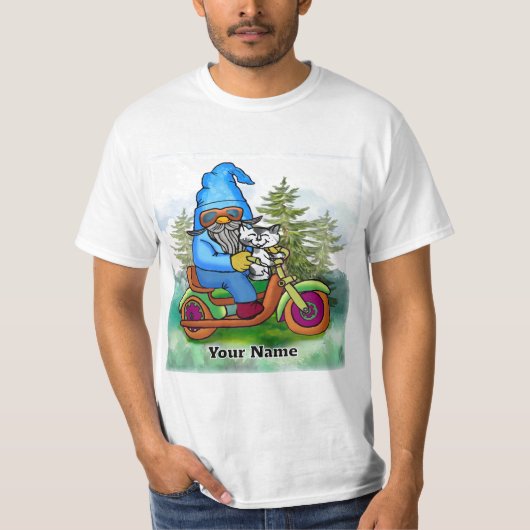 バイクに乗るノーム Tシャツ (正面)