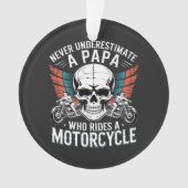 バイクに乗るパパライダー オーナメント (正面)
