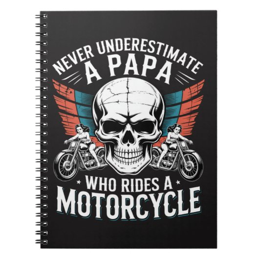 バイクに乗るパパライダー ノートブック (正面)