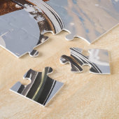 バイクに乗るボクサー犬クリスマス ジグソーパズル (側面)