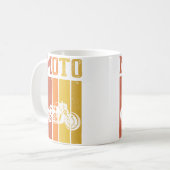 バイクに乗る人 オートバイ バイカー コーヒーマグカップ (正面左)