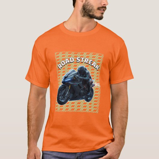バイクに乗る人 Tシャツ (正面)