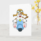 バイクに乗る犬.PNG カード (黄色い花)