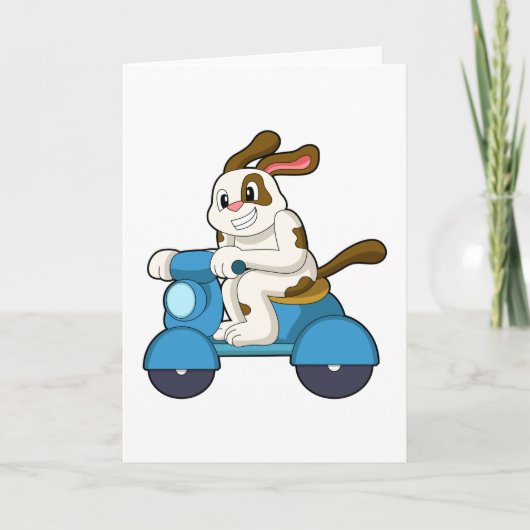 バイクに乗る犬.PNG カード (正面)