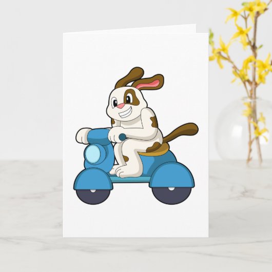 バイクに乗る犬.PNG カード (黄色い花)