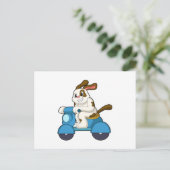 バイクに乗る犬.PNG ポストカード (スタンド正面)
