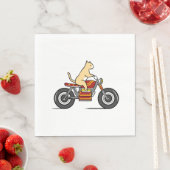 バイクに乗る猫 スタンダードランチョンナプキン (インサイチュ)