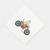バイクに乗る猫 スタンダードランチョンナプキン (角)