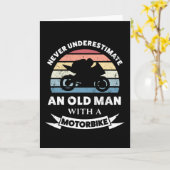 バイクに乗る老人のユーモア溢れるギフト 父 カード (黄色い花)