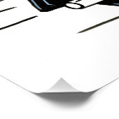 バイクに乗る黒いタキシード猫 ポスター (コーナー)