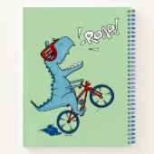 バイクに乗るT-Rexの雄叫び ノートブック (裏面)