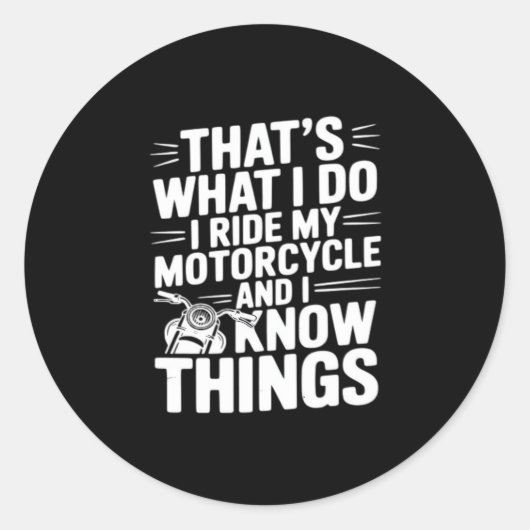 バイクに乗る、それが僕のやり方 ラウンドシール (正面)