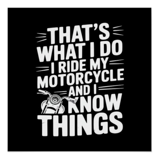 バイクに乗る、それが僕のやり方 知識と経験を積んで ポスター (正面)
