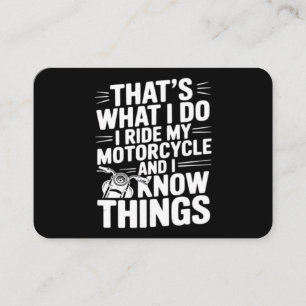 バイクに乗る、それが僕のやること、そして僕は知っている 名刺