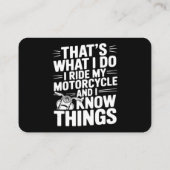 バイクに乗る、それが僕のやること、そして僕は知っている 名刺 (裏面)