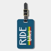 バイクに乗る ラゲッジタグ (正面縦)