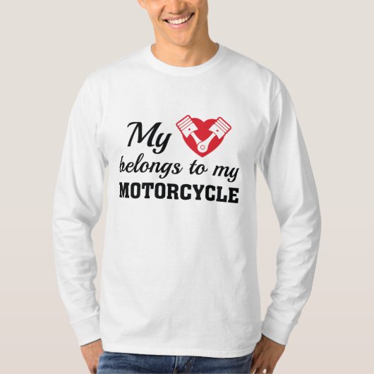 バイクに恋してる Tシャツ (正面)
