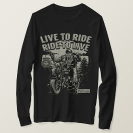 バイクに生きる、バイクに乗る人生 Tシャツ