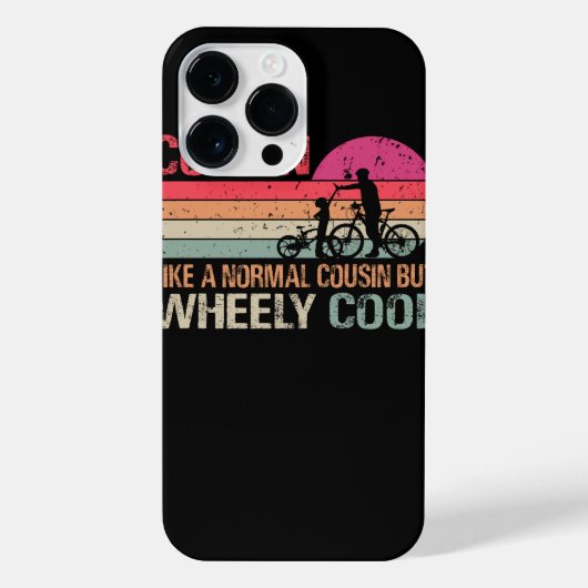 バイクのおいサイクル父の日超クールな自転車 iPhoneケース (裏面)