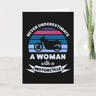 バイクのお母さんの贈おもしろいり物を持つ人 カード