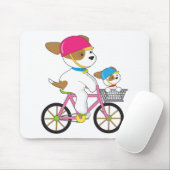 バイクのかわいい子犬 マウスパッド (マウス)