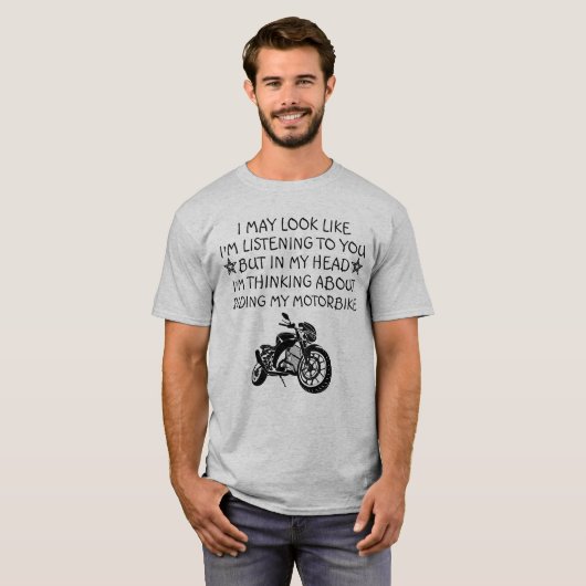 バイクのギフト、オートバイのギフト、オートバイのプレゼント Tシャツ (正面フル)